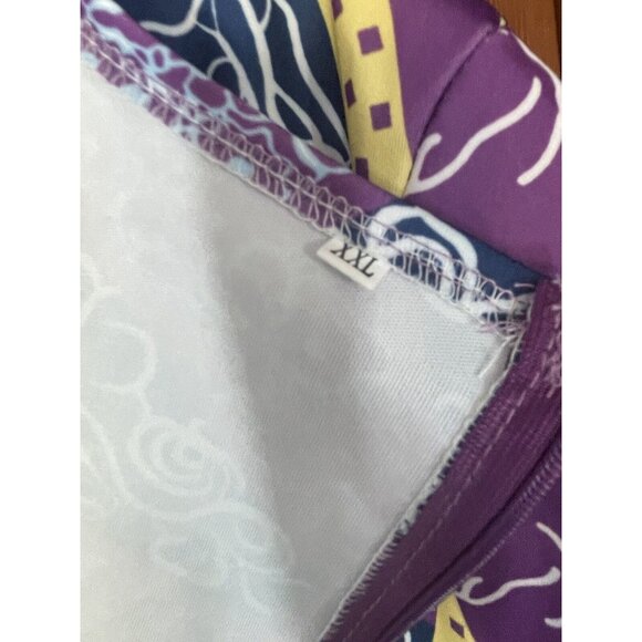 African Mermaid Dress Cap Sleeve Square Neck Floor Length Geometric Womens 2XL - Picture 12 of 12